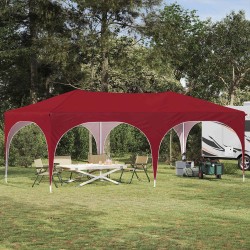 Tente de fête pop-up 575 x 288 x 245 cm Bordeaux Tissu Oxford 649737649737