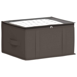 Boîte de rangement avec fenêtre transparente 2 pcs Gris 649744649744