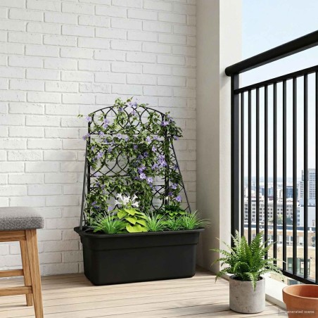 Treillis de jardinière Anthracite 58 x 29 x 78 cm PP 649748649748