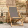Chaise de plage Taupe Bois de teck massif 649753649753