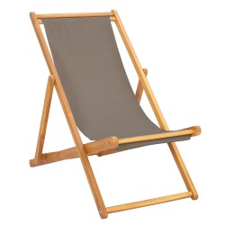Chaise de plage Taupe Bois de teck massif 649753649753