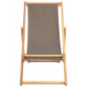 Chaise de plage Taupe Bois de teck massif 649753649753