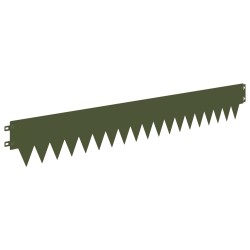 Bordure de Pelouse 20 pcs 103 x 15 cm métal Vert olive 649755649755