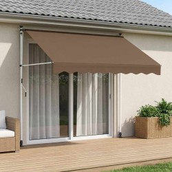 Auvent rétractable manuel Taupe 100 cm 649758649758