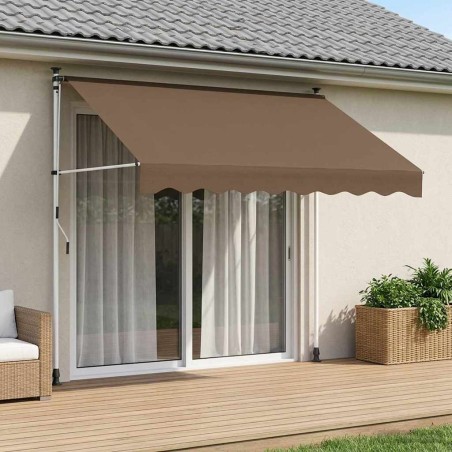 Auvent rétractable manuel Taupe 100 cm 649758649758