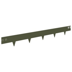 Bordure de Pelouse 20 pcs 100 x 12 cm Acier Vert olive 649763649763