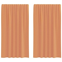 Rideaux en voile à œillets 2 pcs couleur terre cuite 649775649775