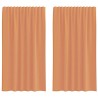 Rideaux en voile à œillets 2 pcs couleur terre cuite 649775649775