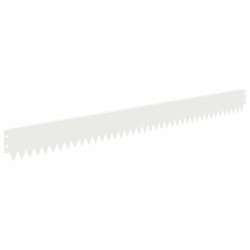 Bordure de Pelouse 50 pcs 103 x 10 cm Acier Blanc 649778649778