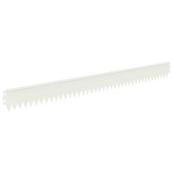 Bordure de Pelouse 50 pcs 103 x 10 cm Acier Blanc 649778649778