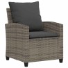 Ensemble de canapé de jardin 6 pcs avec coussins gris résine tressée 649781649781