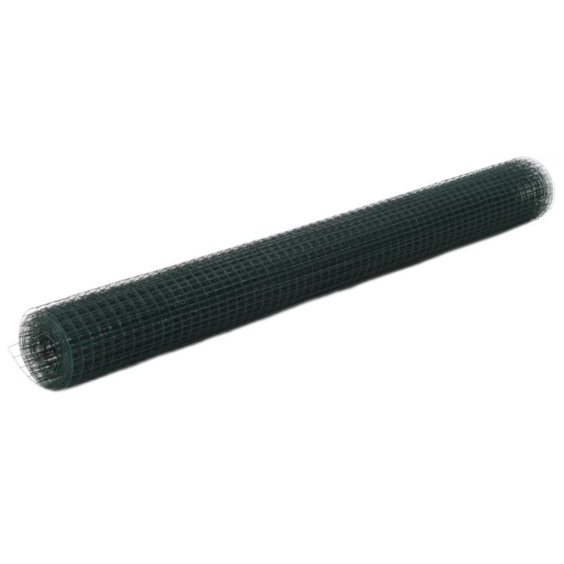 Grillage acier avec revêtement en PVC 10x1,5 m vert 649784649784