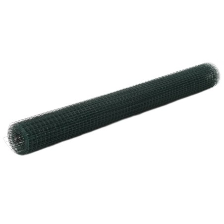 Grillage acier avec revêtement en PVC 10x1,5 m vert 649784649784