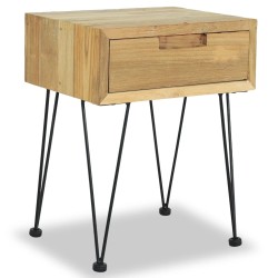  Tables de chevet 2 pcs 40x30x50 cm teck massif 