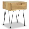  Tables de chevet 2 pcs 40x30x50 cm teck massif 