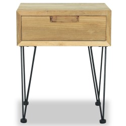  Tables de chevet 2 pcs 40x30x50 cm teck massif 
