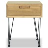  Tables de chevet 2 pcs 40x30x50 cm teck massif 