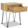  Tables de chevet 2 pcs 40x30x50 cm teck massif 