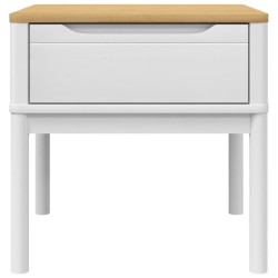  Table de chevet FLORO blanc 55x55x54 cm bois de pin massif 