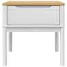  Table de chevet FLORO blanc 55x55x54 cm bois de pin massif 