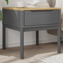  Table de chevet FLORO gris 55x55x54 cm bois de pin massif 