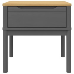  Table de chevet FLORO gris 55x55x54 cm bois de pin massif 