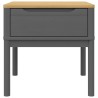  Table de chevet FLORO gris 55x55x54 cm bois de pin massif 
