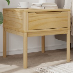  Table de chevet FLORO marron cire 55x55x54 cm pin massif 
