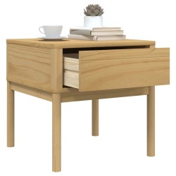  Table de chevet FLORO marron cire 55x55x54 cm pin massif 