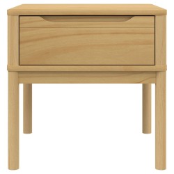  Table de chevet FLORO marron cire 55x55x54 cm pin massif 
