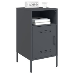  Table de chevet anthracite 36x39x68 cm acier 