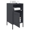  Table de chevet anthracite 36x39x68 cm acier 