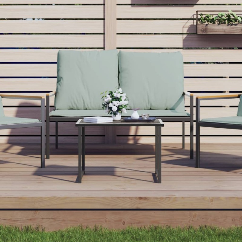 Table de jardin anthracite 55x40x37 cm acier Table de jardin anthracite 55x40x37 cm acier