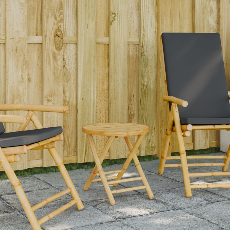  Table de jardin pliable Ø45x45 cm bambou 