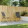  Table de jardin pliable Ø45x45 cm bambou 