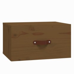  Table de chevet murale Marron miel 40x29,5x22 cm alsavelo 