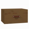  Table de chevet murale Marron miel 40x29,5x22 cm alsavelo 