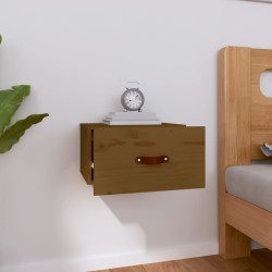  Table de chevet murale Marron miel 40x29,5x22 cm alsavelo 