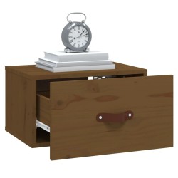  Table de chevet murale Marron miel 40x29,5x22 cm alsavelo 