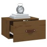  Table de chevet murale Marron miel 40x29,5x22 cm alsavelo 