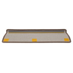  Tapis d'escalier 15 pcs 65x21x4 cm Marron alsavelo 