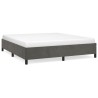 Cadre de lit sans matelas gris foncé 180x200 cm velours alsavelo 