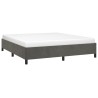  Cadre de lit sans matelas gris foncé 180x200 cm velours alsavelo 