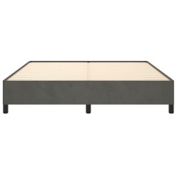  Cadre de lit sans matelas gris foncé 180x200 cm velours alsavelo 