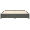  Cadre de lit sans matelas gris foncé 180x200 cm velours alsavelo 