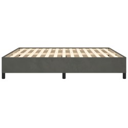  Cadre de lit sans matelas gris foncé 180x200 cm velours alsavelo 