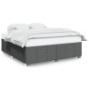  Cadre de lit sans matelas gris foncé 180x200 cm tissu alsavelo 