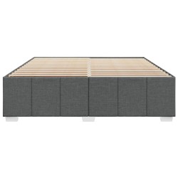  Cadre de lit sans matelas gris foncé 180x200 cm tissu alsavelo 