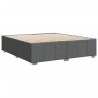  Cadre de lit sans matelas gris foncé 180x200 cm tissu alsavelo 
