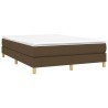  Cadre de lit sans matelas marron foncé 140x190 cm tissu alsavelo 